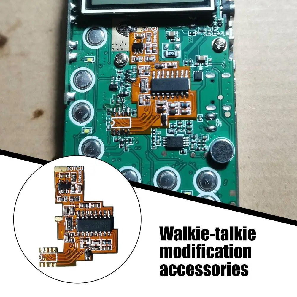 Chip y oscilador de cristal SI4732, módulo de modificación de componentes para Uvk5/k6 V2 FPC, versión para accesorios de UV-K5 Quansheng, 1 Juego
