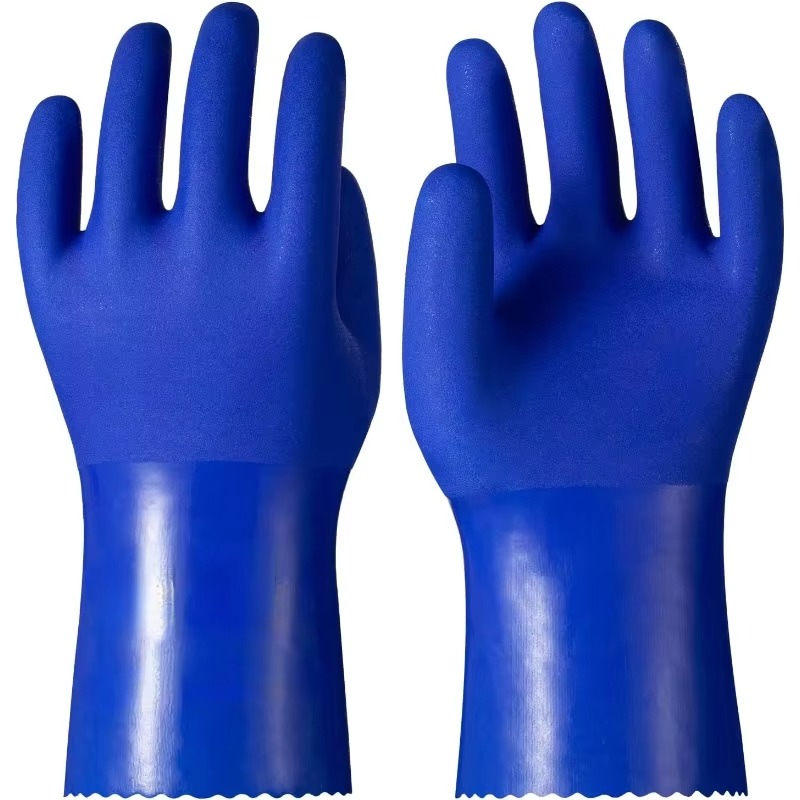 Luvas industriais resistentes a produtos químicos, espessadas, antiderrapantes, resistentes a óleo, proteção resistente a ácidos