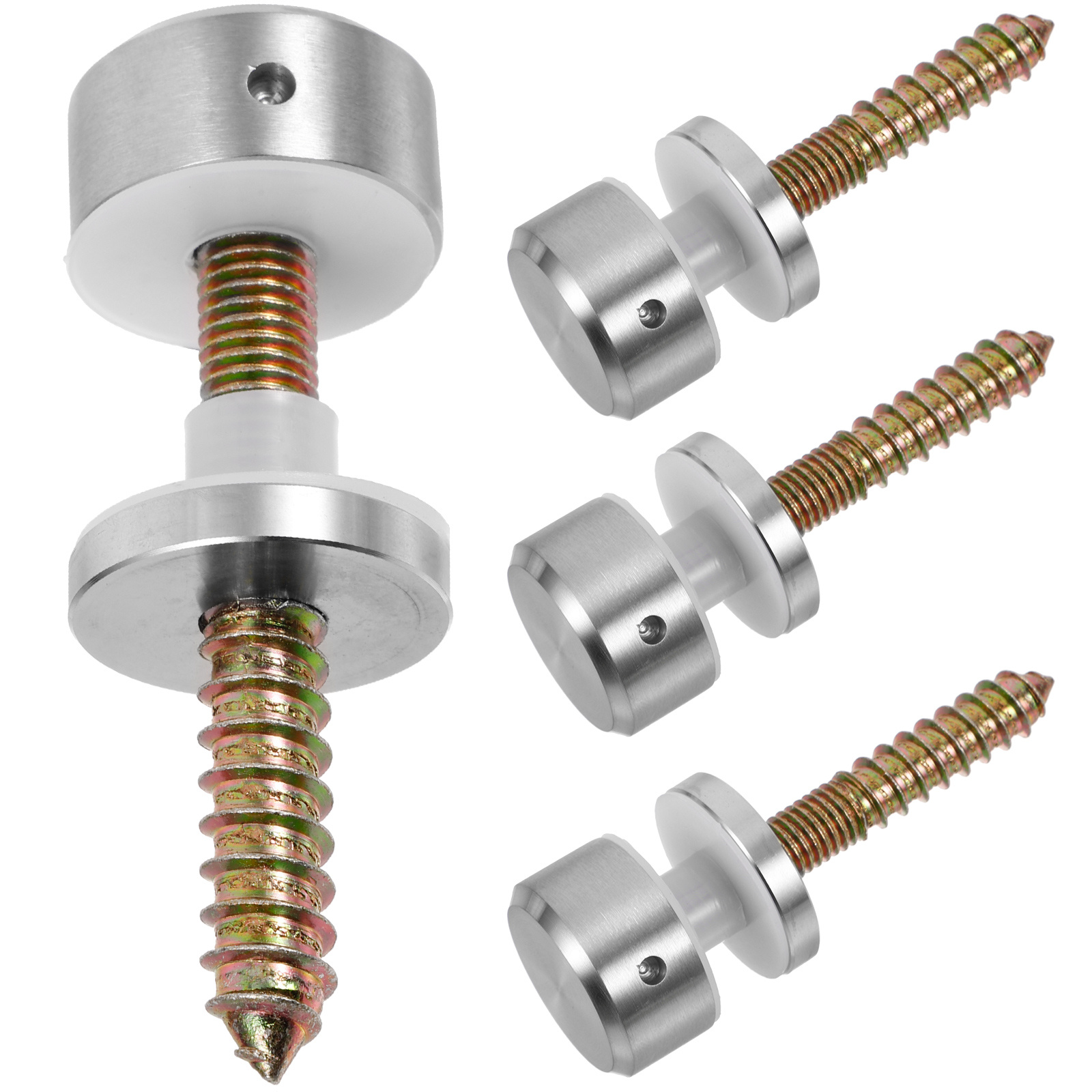 4pcs Glass Railing Standoff Stainless Steel Heavy Duty Clamp For Balcony Stairway Deck Railing Bracket Hardware