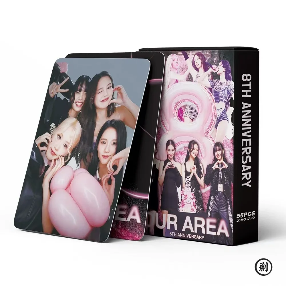 55 pçs/set Kpop UNIS CURIOUS Lomo Cartões Meninas Grupo 8o Aniversário HD Cartões de Fotos para Meninos Meninas Presentes Colecionáveis