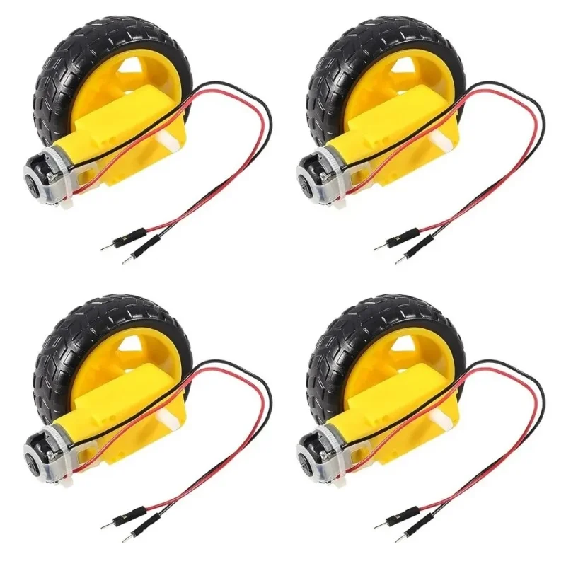 L298N-Motorantriebs-Controllerplatine + 4 DC-TT-Motoren + 4 Räder + 3 Spezifikationen von DuPont-Kabeln