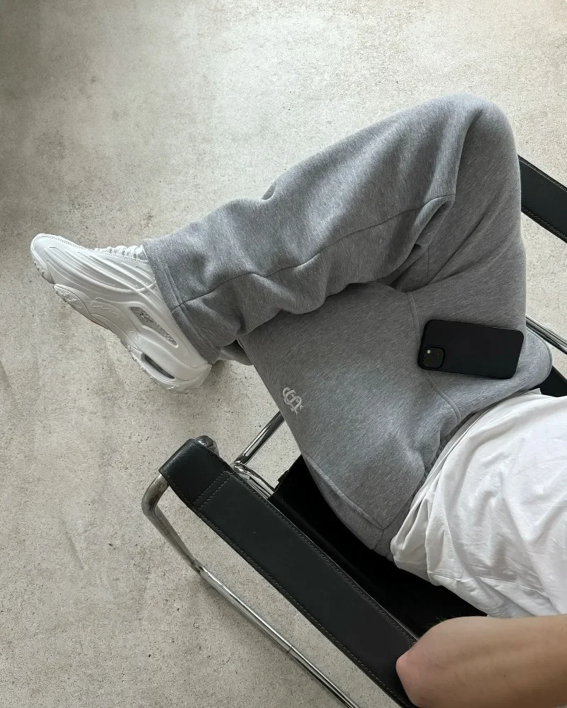 Y2k レトロルーズストレートパンツ男性トラックスーツパンツパーソナライズされたパンツ脚ジッパー刺繍デザインヒップホップ原宿カジュアルパンツ