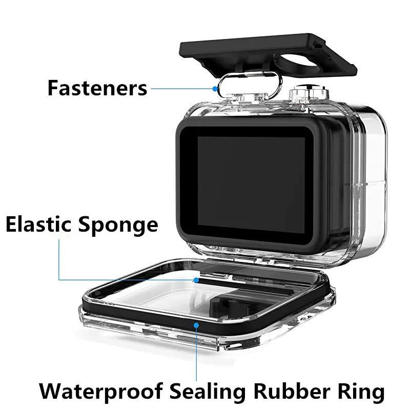 Custodia impermeabile 60M per GoPro Hero 13 12 11 10 9 Custodia subacquea per Go Pro Hero 9 10 11 12 13 Accessori