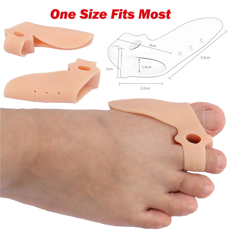 Pexmen 2/4Pcs Gel Bunion Cushions Protectors Sport Bunion Pad Toe Spacer set Bunion Corrector with Separator for Big Toe