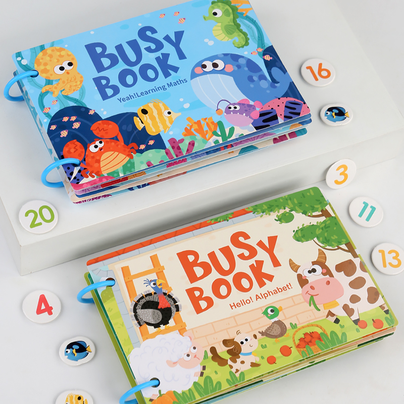 Montessori bebê ocupado livro meu primeiro livro silencioso colar aprendizagem precoce educação brinquedo crianças jogo de correspondência para bebês 2 3 anos
