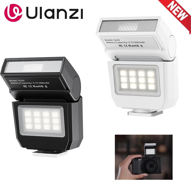 Мини-вспышка для камеры Ulanzi SL03 Speedlite для Canon R5 Fuji X-T30 X-T5 Sony ZV-E10 Nikon Panasonic Olympus Pentax для большинства зеркальных камер