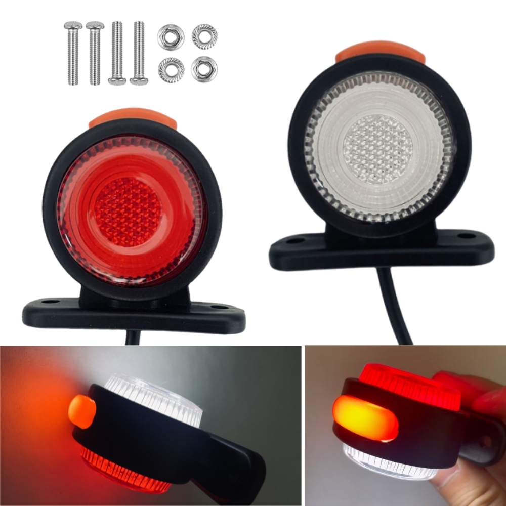 2 шт. боковые светодиодные габаритные фонари для прицепа, грузовика, кемпера, контурные фонари, 12-24 В, боковой фонарь для грузовика, светодиодный индикатор, сигнальная лампа