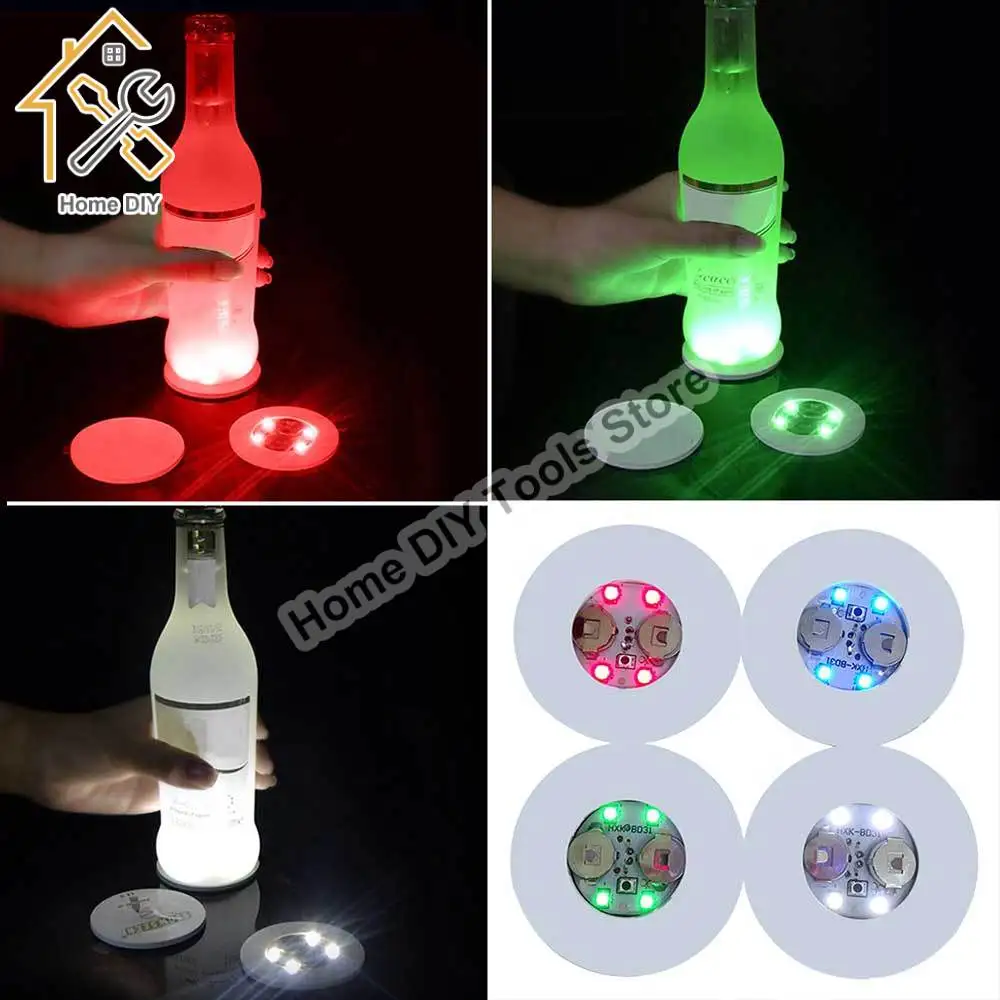 Miếng dán lót Cốc Led miếng lót cốc đồ uống phát sáng Miếng dán lót ly rượu vang miếng dán miếng dán cốc đèn không khí quán bar