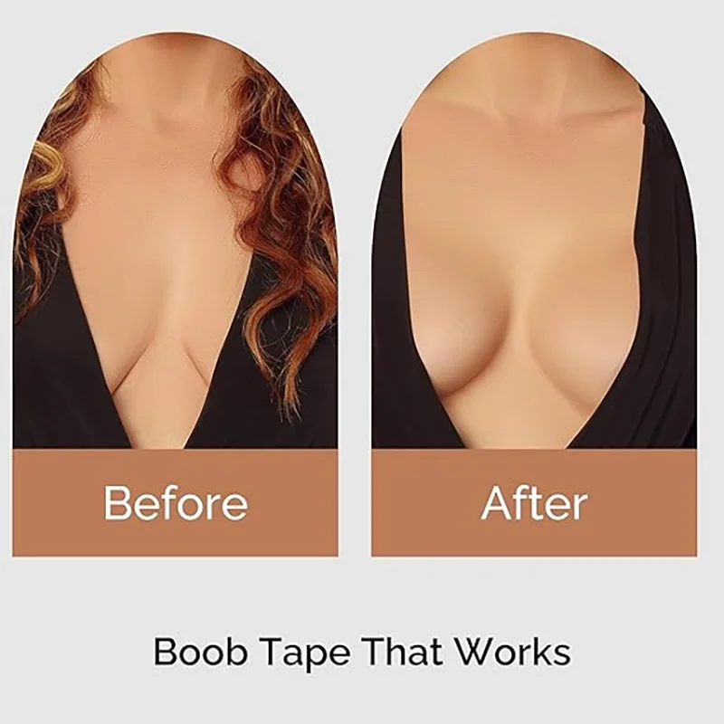 Elastic Breast Lifting Tape, Skin ToneInvisible, Breathable, Traceless, AntiSagging, Perfect forStrapless