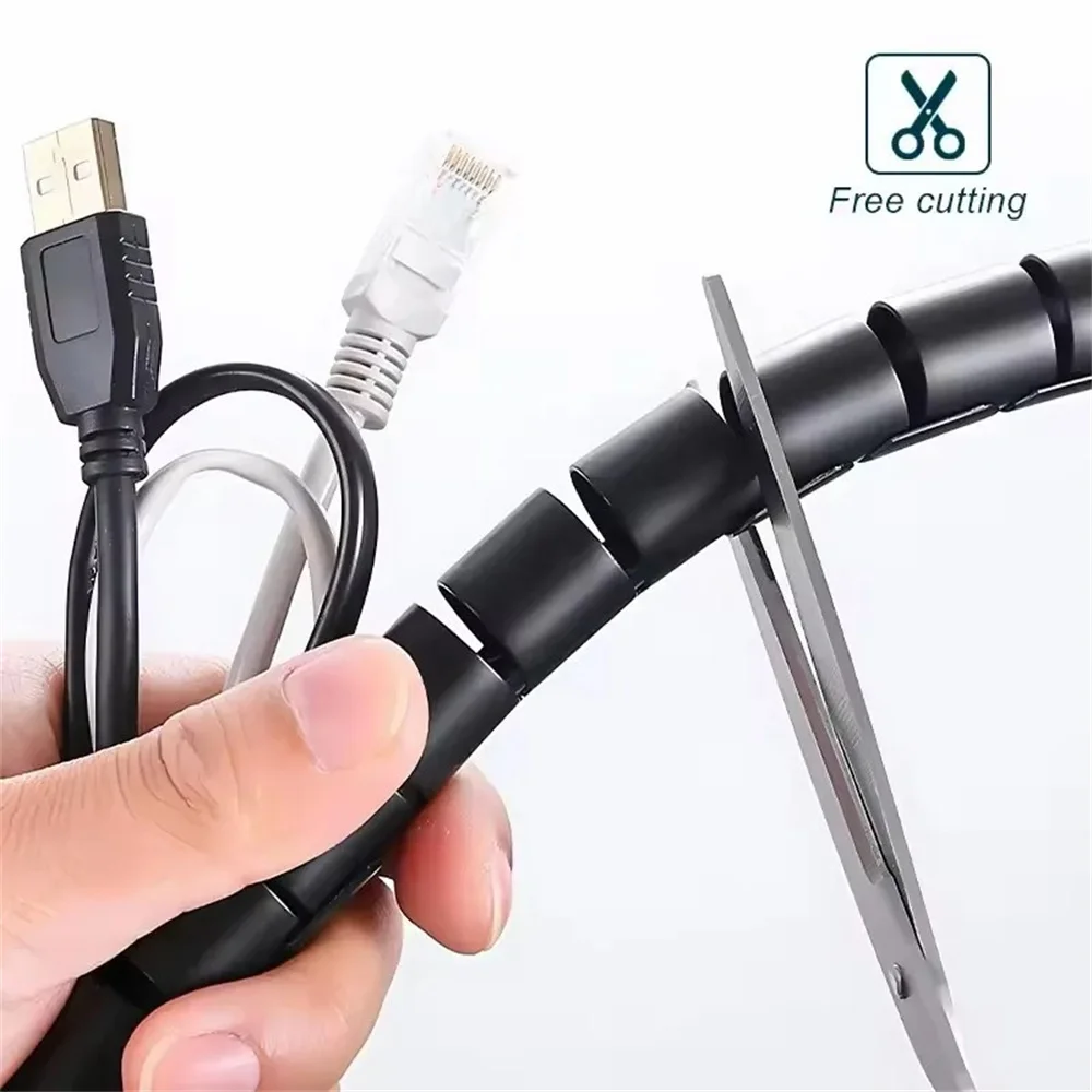 Copertura di protezione del cavo di stoccaggio da 16 mm Protezione flessibile del cavo a spirale Organizzatore del filo Strumento di gestione dell'organizzatore della clip del cavo del computer