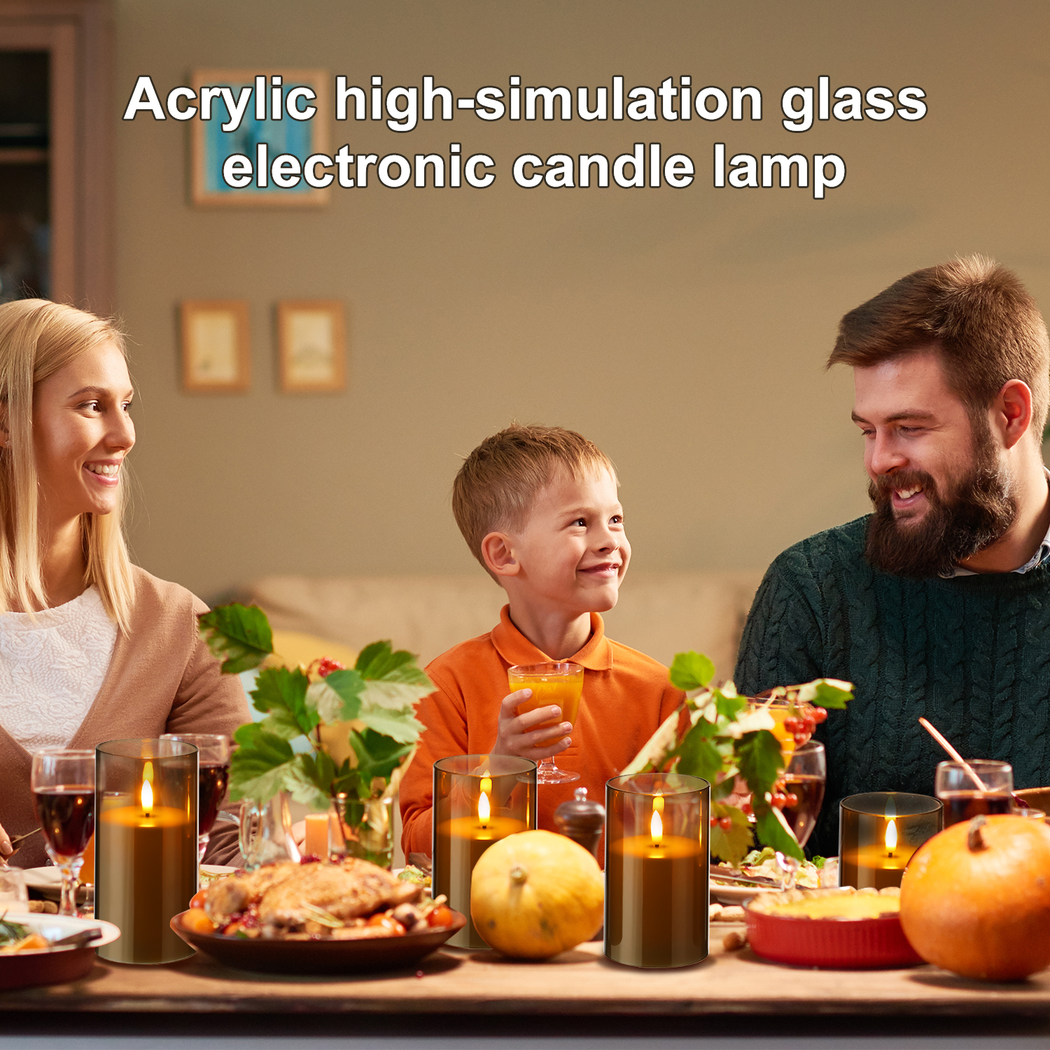 Velas LED de 3 uds con Control remoto, funciona con pilas, vaso de plástico gris con temporizador para decoración del hogar