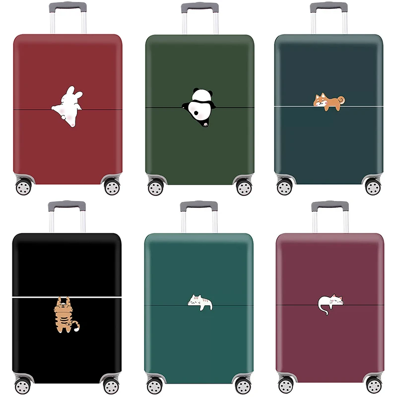 Grosso elástico animal imprime bagagem capa protetora terno para 18-32 Polegada saco mala cobre carrinho capa acessórios de viagem
