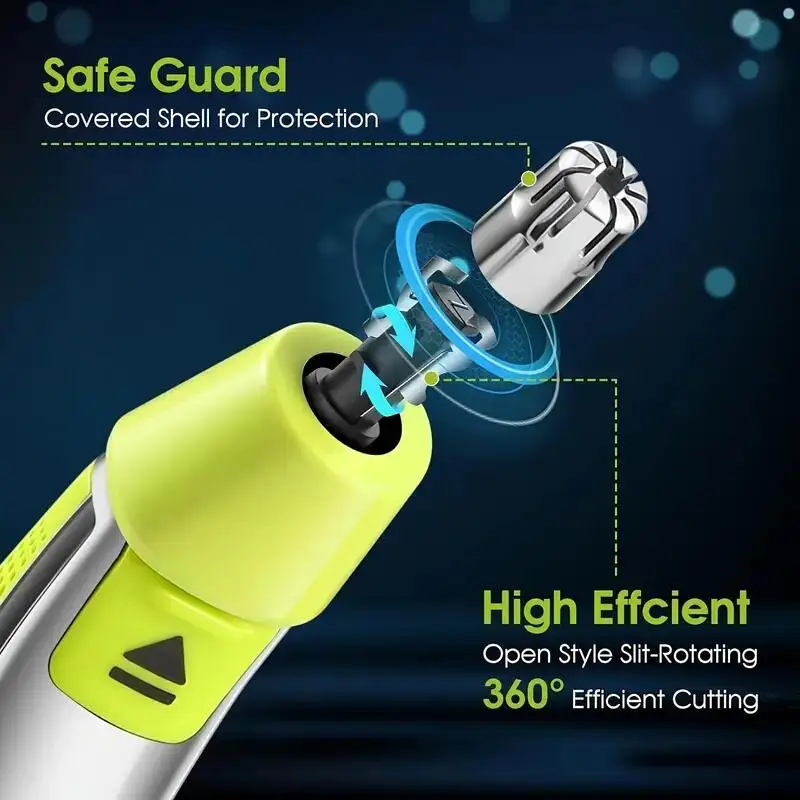 Cabezales de repuesto para recortador de pelo de nariz, compatibles con Philips One Blade y OneBlade Pro, afeitadora resistente al agua con cuchillas de doble filo, 1 Uds.