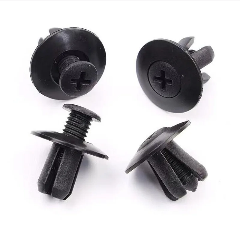 10/30/50/100 個ユニバーサル車のバンパーフェンダー 8 ミリメートル穴プラスチックリベットファスナーネジ車のファスナークリップ日産トヨタフォーカス起亜