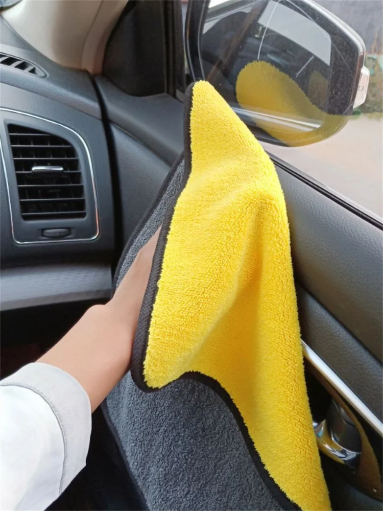 Toalla de limpieza de microfibra, paños de limpieza para coche, detalles profesionales, toalla de microfibra para secado de coche, toalla de lavado para motocicleta, 1/2/6 Uds.