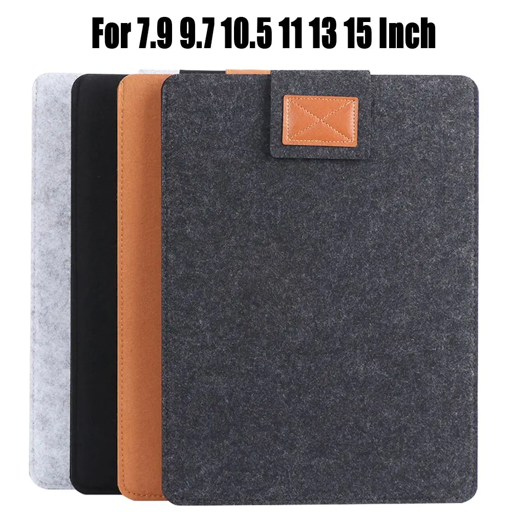 Anti-Scratch Felt Protector กระเป๋าแล็ปท็อปกระเป๋าแท็บเล็ตป้องกันกระเป๋า Light สําหรับ 11 13 15 นิ้ว iPad Pro Kindle macbook