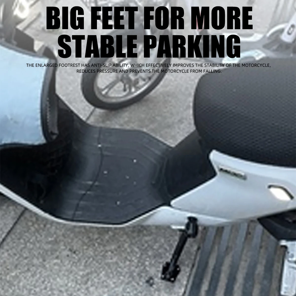 Extensor Universal de soporte para motocicleta y patinete, soporte lateral para pie, placa de soporte antideslizante, Base agrandada