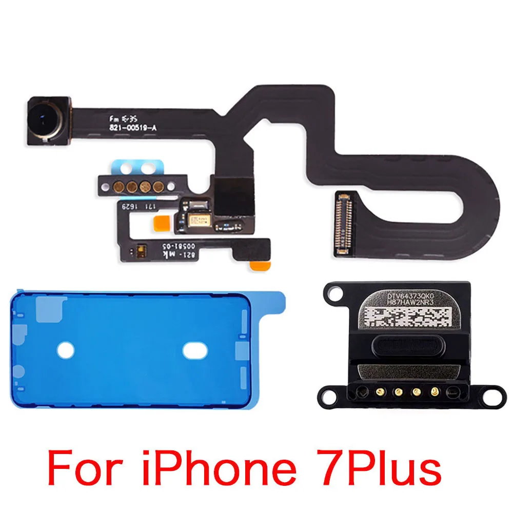 Front Camera With Sensor Flex Cable For iPhone 7 8 Plus Ear Speaker And Waterproof Tape