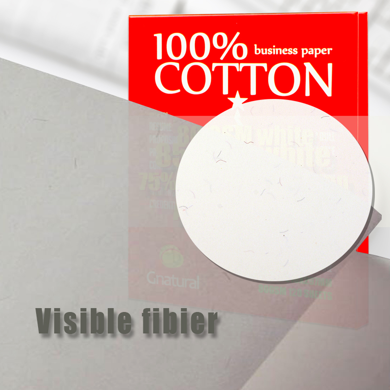 80gsm Papel 100% Algodón A4 210*297mm, Color Blanco, Sin Amido, Impermeable, 120 Hojas GCYT015