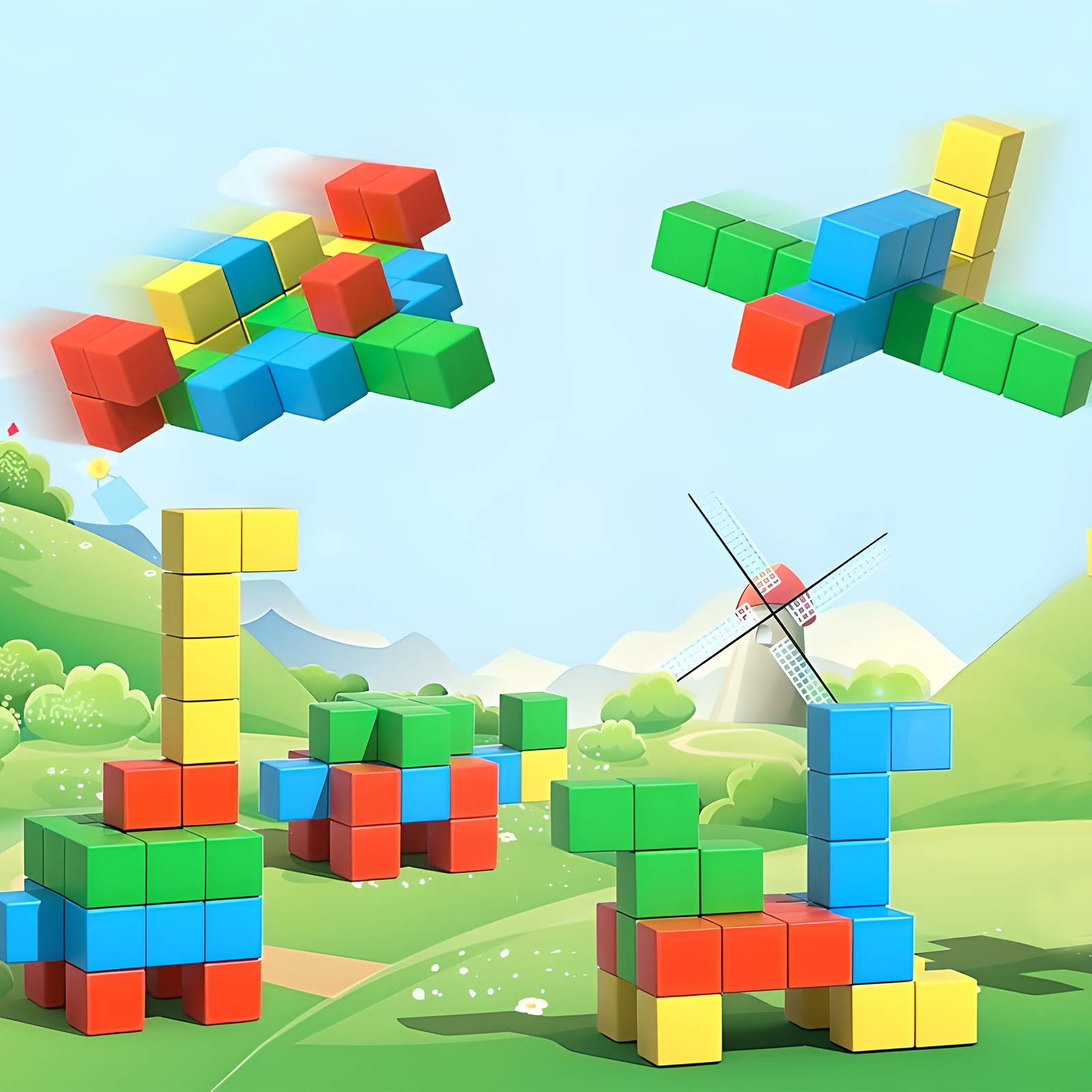 3D 磁気キューブ 1.42 インチ大型磁気ビルディングブロック就学前 STEM 教育ビルディングブロック感覚モンテッソーリおもちゃ