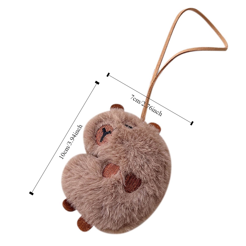 Niedliche Plüsch Capybara Schlüssel bund Cartoon Tasche Anhänger Capybara Puppe Brosche flauschige Tier puppe Schlüssel ring Anhänger Männer Frauen