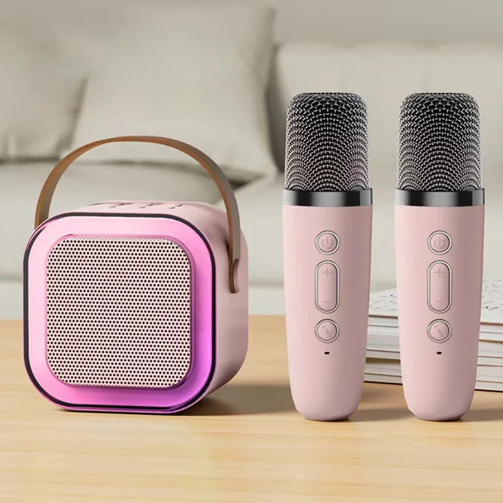 Przenośny system głośnikowy Bluetooth 5.3 K12 Karaoke z 1-2 bezprzewodowymi mikrofonami Domowe śpiewanie rodzinne Prezenty dla dzieci