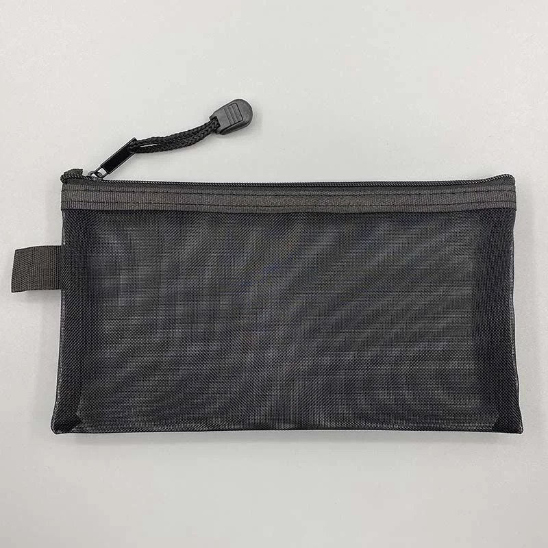 Astuccio in rete trasparente borsa portaoggetti di grande capacità borsa portamatite in Nylon con cerniera forniture scolastiche per ufficio forniture per ufficio