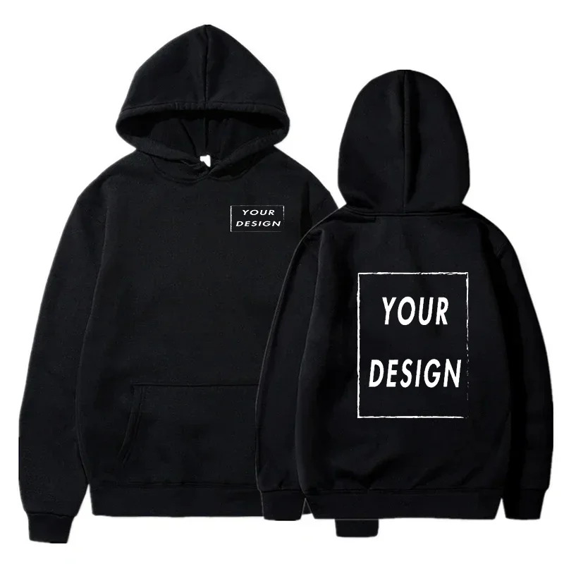 Suéteres con capucha para hombres y mujeres, 80% poliéster y 20% algodón, imágenes de logotipos personalizados sueltos y ropa informal del equipo de texto