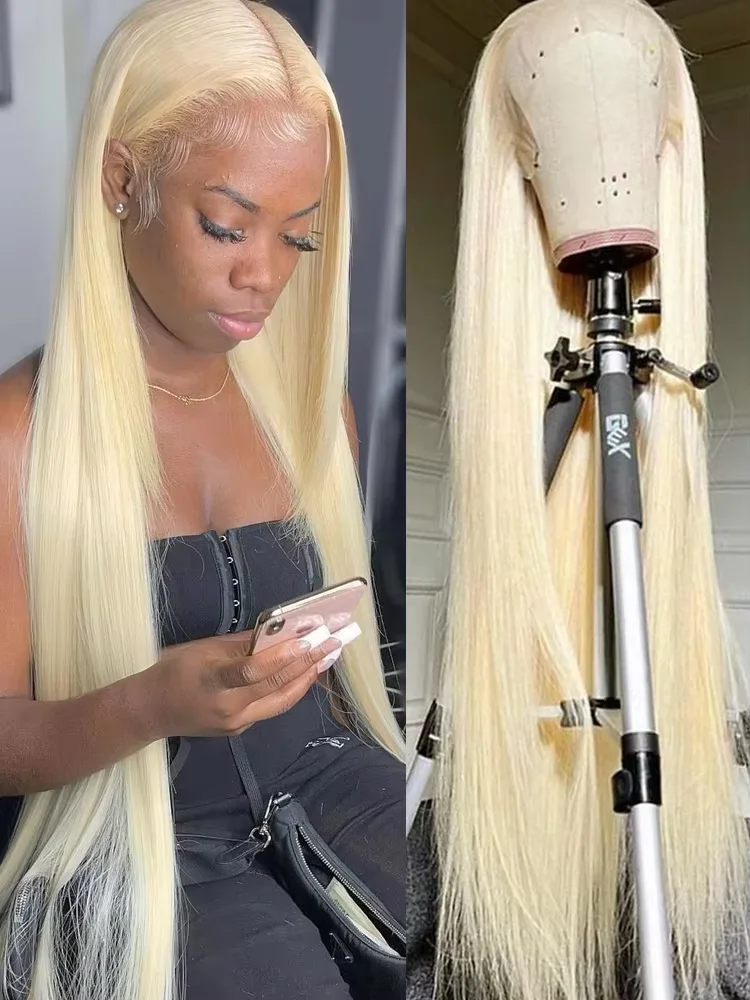 Peluca con malla Frontal recta 13x4, peluca Frontal de encaje 613 hd, pelucas frontales de encaje 13x6, cabello humano para mujeres negras, peluca de cabello humano Rubio