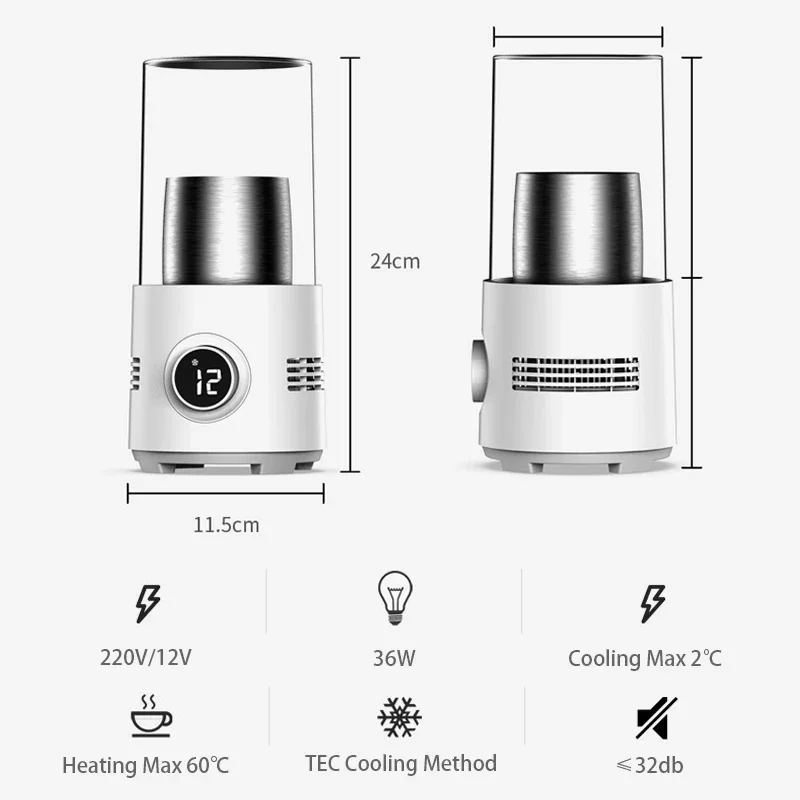 Нагреватель для кофейной кружки-радиатор 2 в 1, настольный, для молочного чая, пива, охлаждающий для напитков с электрическим подогревом