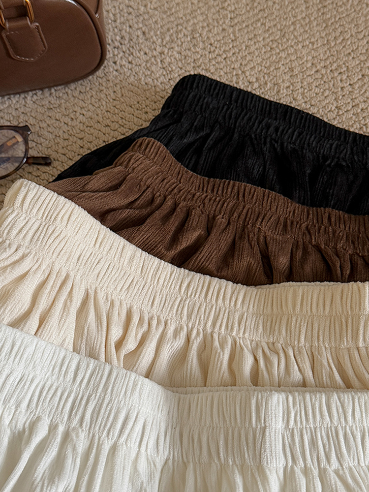 甘いショートレーススカート ホワイト ふわふわバレエスタイル ハーフ丈 ガールズミニスカート ハイウエスト Aラインスカート ポリエステル混紡 カジュアルウェア