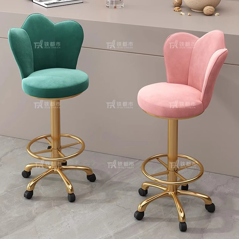 Lange moderne Barstühle, verstellbares Design, luxuriöse Barhocker mit drehbarem Akzent, Wohnzimmer, ergonomische, ästhetische Cadeira-Wohnmöbel