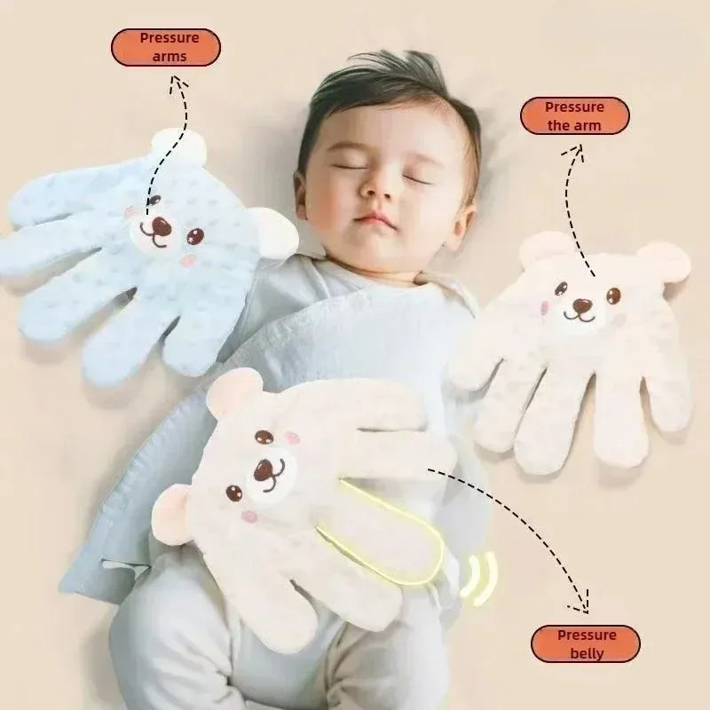 Almohada de palma para bebé recién nacido, ayuda para dormir, palma calmante para bebé, ayuda para dormir, sueño calmante, Control remoto, palma para niños pequeños