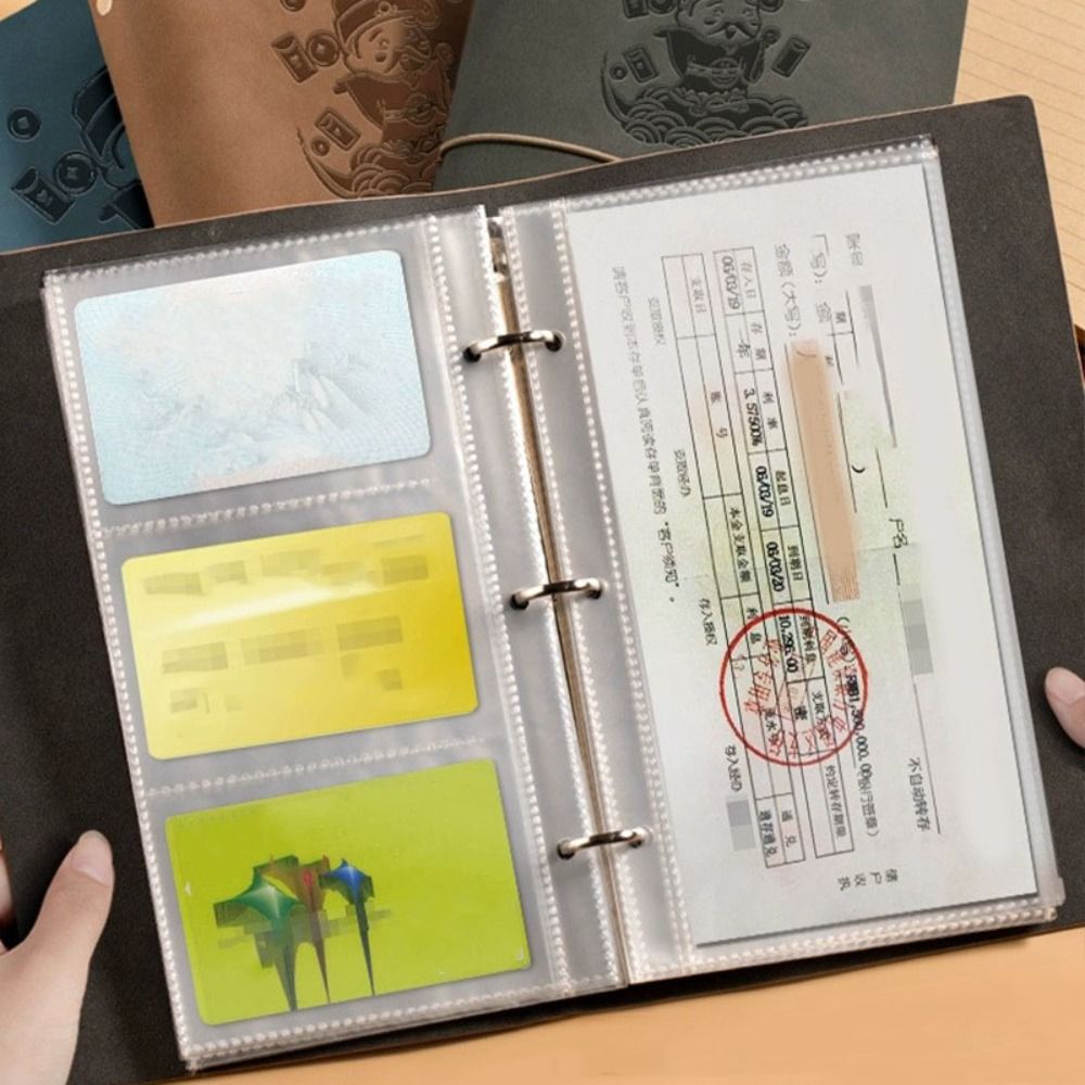 PU-leer Bill Planner Binder Losbladig transparant geld Budget Binder Herbruikbare contante enveloppen Besparingsuitdagingen Notbook