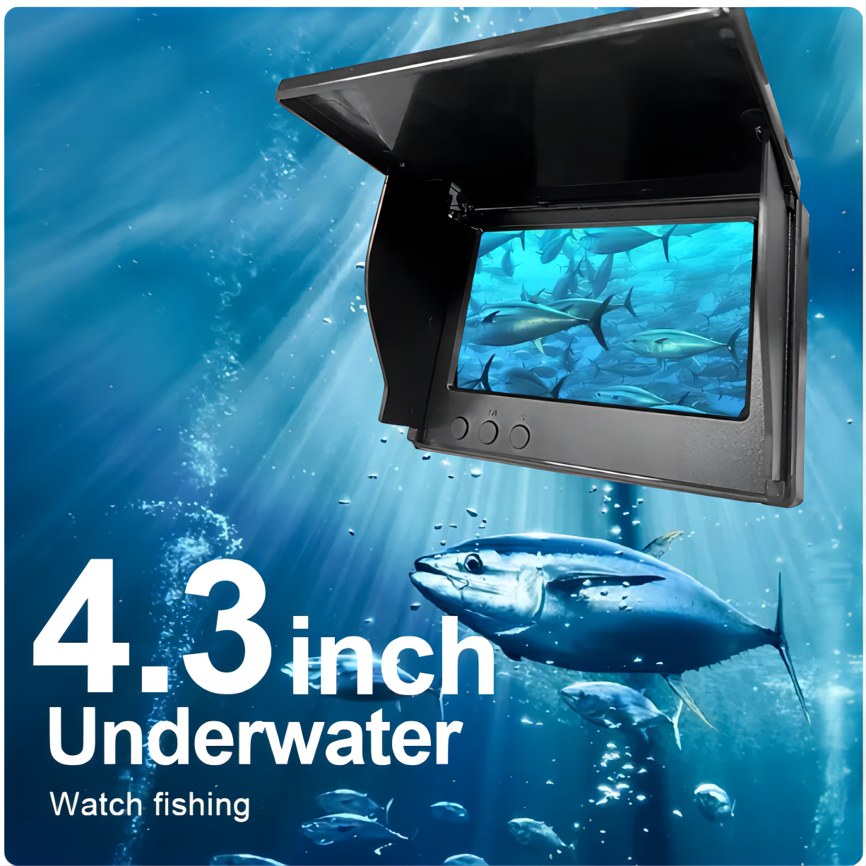 HEERAK Fish Finder portatile per profondità d'acqua 1080P 4.3 pollici LCD Fish Finder subacqueo 220 ° Telecamera da pesca con visione notturna