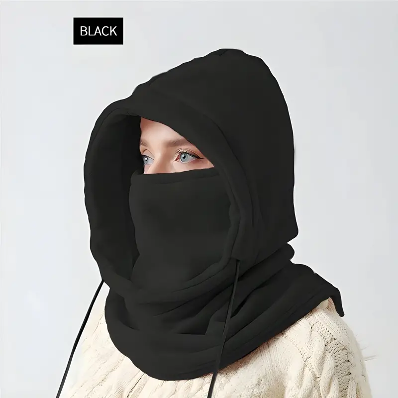 Chapéu de lã térmica de inverno com capuz ao ar livre à prova de vento frio quente esqui esporte das mulheres dos homens pescoço mais quente ciclismo máscara facial bonés mascarados