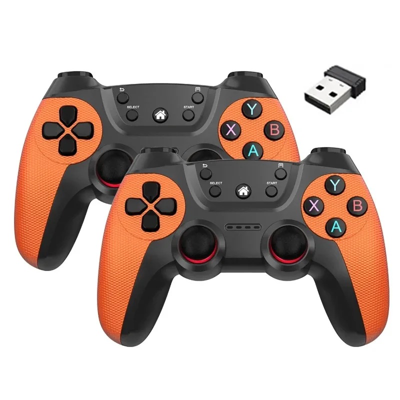 Controlador de jogo duplo sem fio para telefone linux/android para caixa de jogo jogo vara pc caixa de tv inteligente 2.4g gamepad joystick