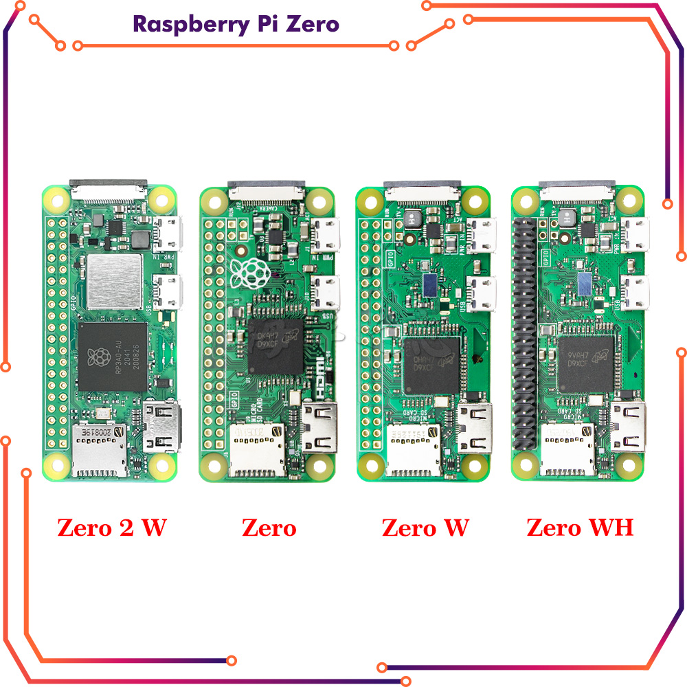 Raspberry Pi Zero 2W / Zero W / Zero WH WIFI Placa Bluetooth con CPU de 1GHz 512MB RAM Raspberry Pi Zero Versión 1.3