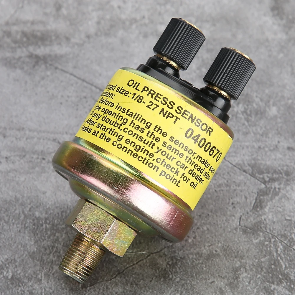Sensor De Pressão De Óleo Universal para Carro, 1/8 NPT, Substituição Do Motor, Dual End Design, Medidor De Reposição, Auto Acessórios