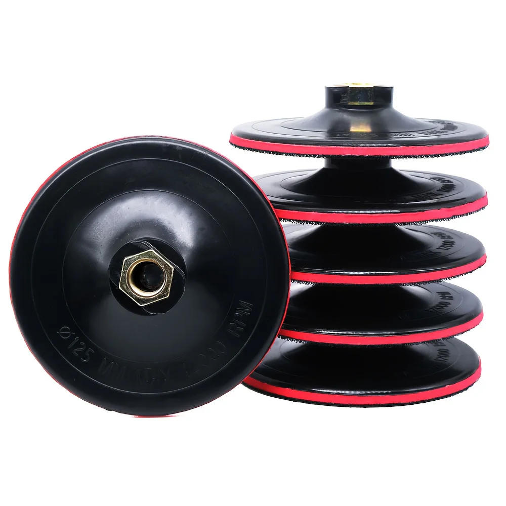 1PCS 5 Pollici Schiuma di Plastica Pad di Supporto M14 5/8-11 Disco Abrasivo Supporto Per Smerigliatrice Angolare Lucidatura Pad Ruota di Lucidatura adesivo