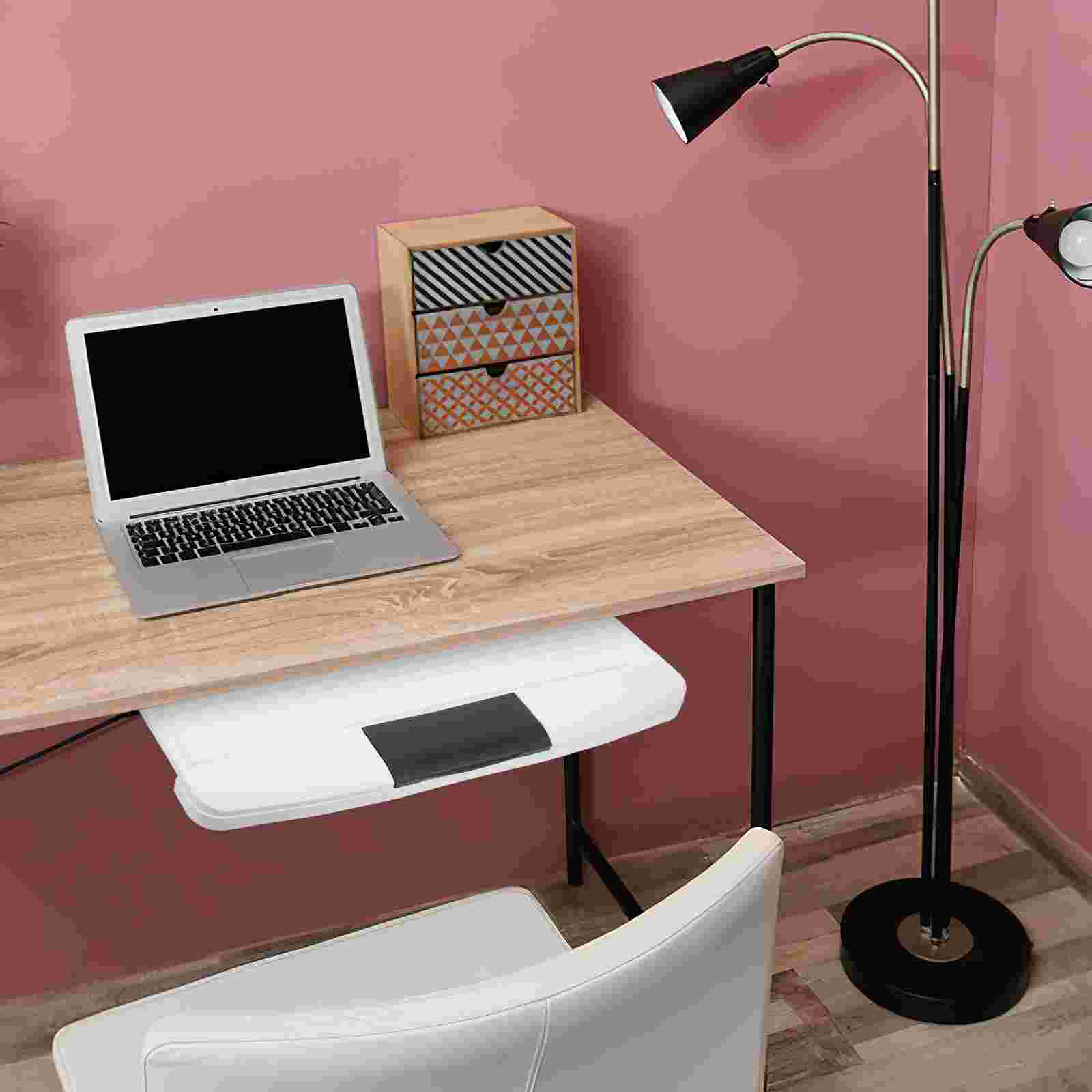 Bandeja de teclado ajustável preta estilo gaveta suporte de teclado de computador ganizer sob bandeja de armazenamento de mesa armazenamento multiuso