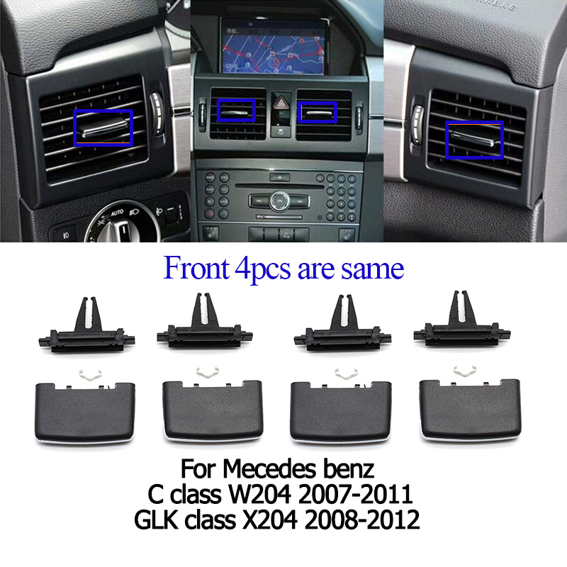 W204 X204 エアコンベントグリル出口タブクリップ AC パドルメルセデスベンツ C クラス GLK C180 C200 C260 C300 GLK300 GLK350