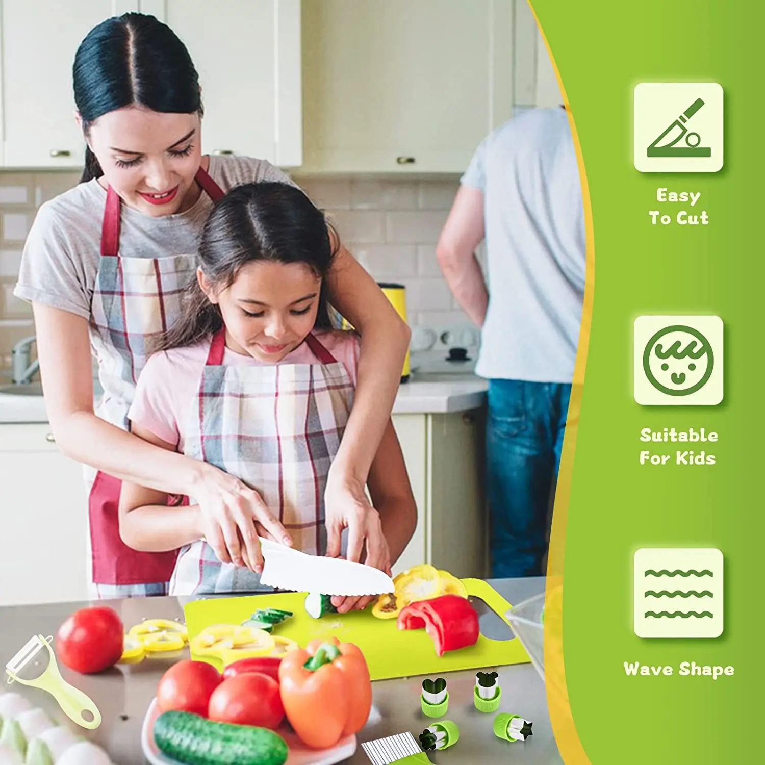 13 peças montessori ferramentas de cozinha para crianças-crianças conjuntos de cozinha conjunto de facas seguras para crianças reais para cozinhar reais com plástico