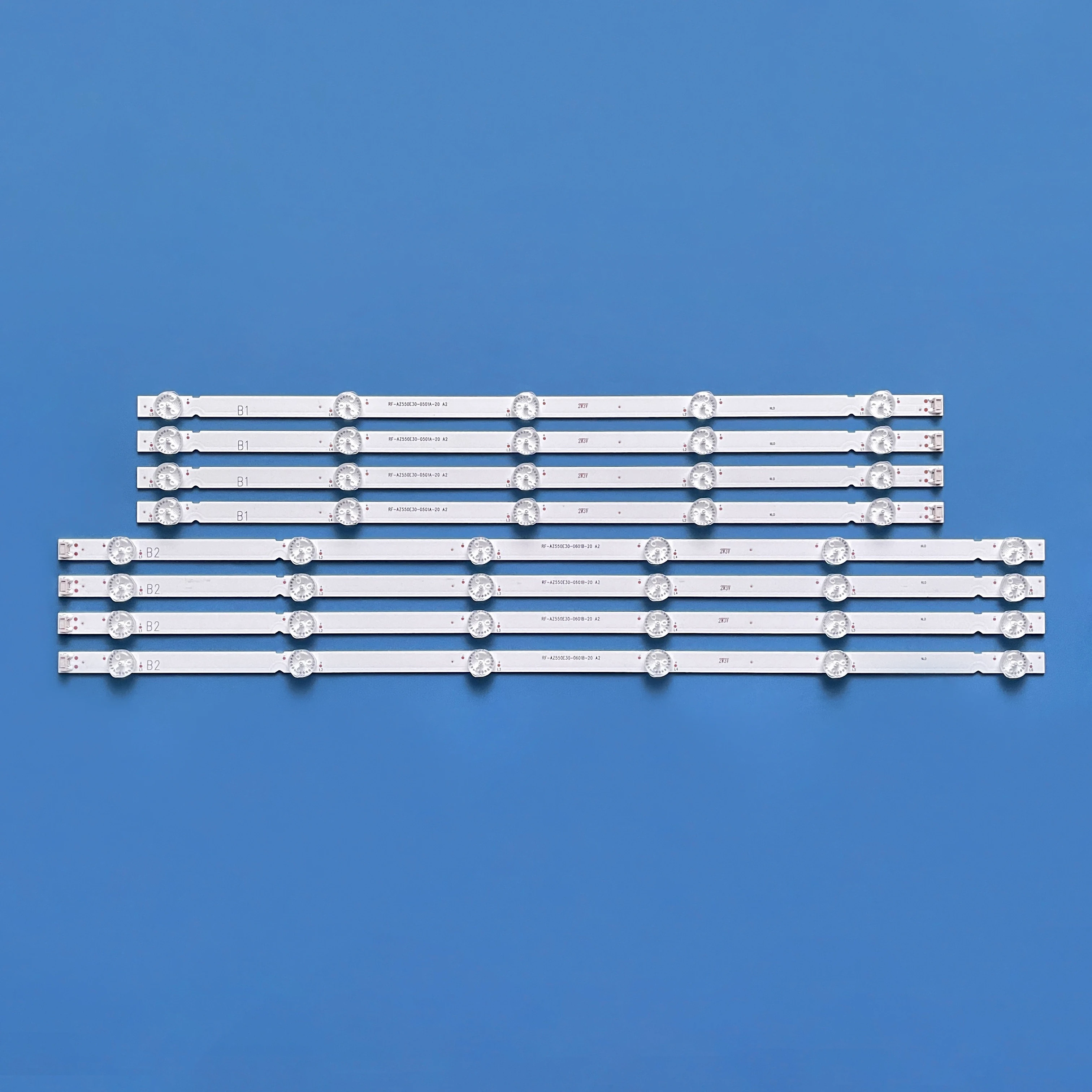 8 sztuk/zestaw listwa oświetleniowa LED dla PTV55U21DSWNT PTV55U21 55UJ6000 55UJ6200 55UJ620V 55LJ620V RF-AZ550E30-0601B-20 0501A-20