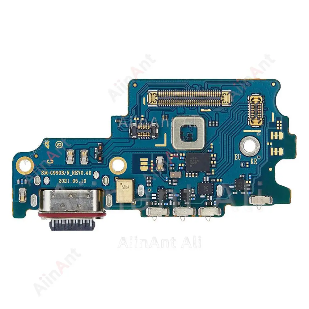 AiinAnt Original Doca USB Carregador Placa Conector Porta Carregamento Cabo Flex For Samsung Galaxy S21 Ultra Plus FE S21+ G998B G998U G996B G996U G991B G991U G990B G990E G998N G996N G991N G990U Spare Parts