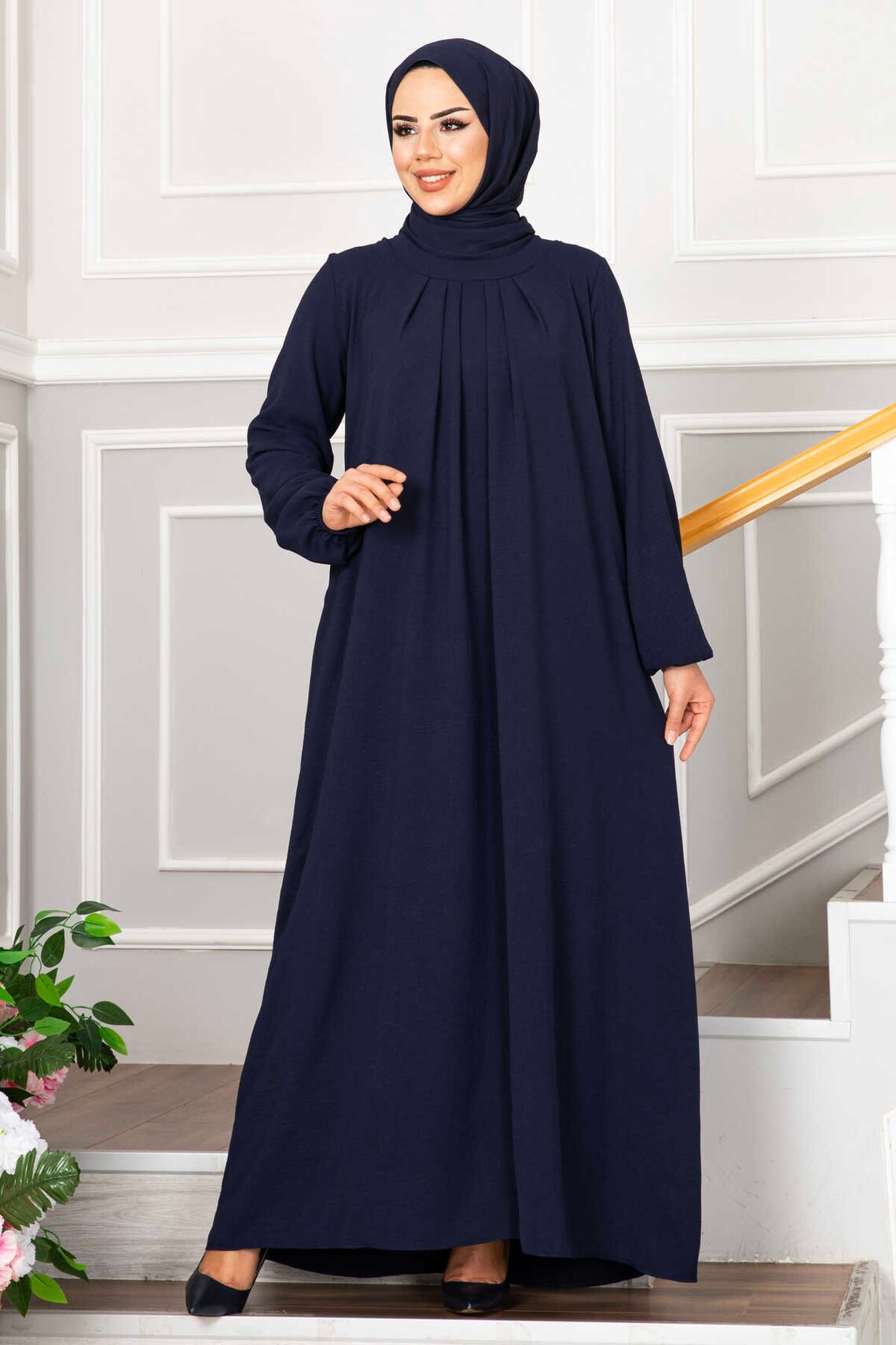 Frauen Eid Muslimischen Kleid Ramadan Marokko Plissee Party Kleider Dubai Kaftan Islam Vestidos Arabischen Lange Robe Solide Abaya Modest