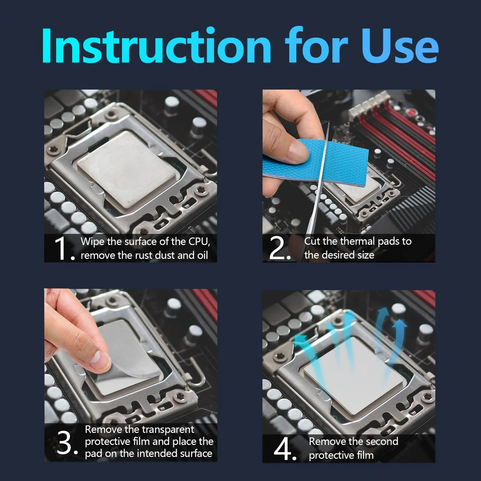 OEM 16/18/21W/M.K GPU CPU Heatsink Cooling Conductive Silicone Pad High Quality Original Authentic Thermal Pad