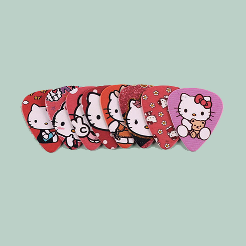 6pcs Hello Kitty Guitar Picks Thickness 0.46 0.71 0.96 Guitar Paddle Anime Ukulele Acoustic Guitarra Instrument Accessories Gift