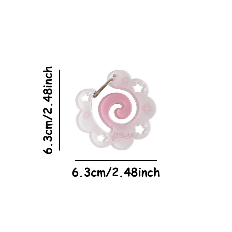 Ins Style Cute Acrylic Cartoon Keychain Holder Korea Kawaii Fruit Cupcake Star Shaped Decor for Bag Pendant Hook Key Hanging