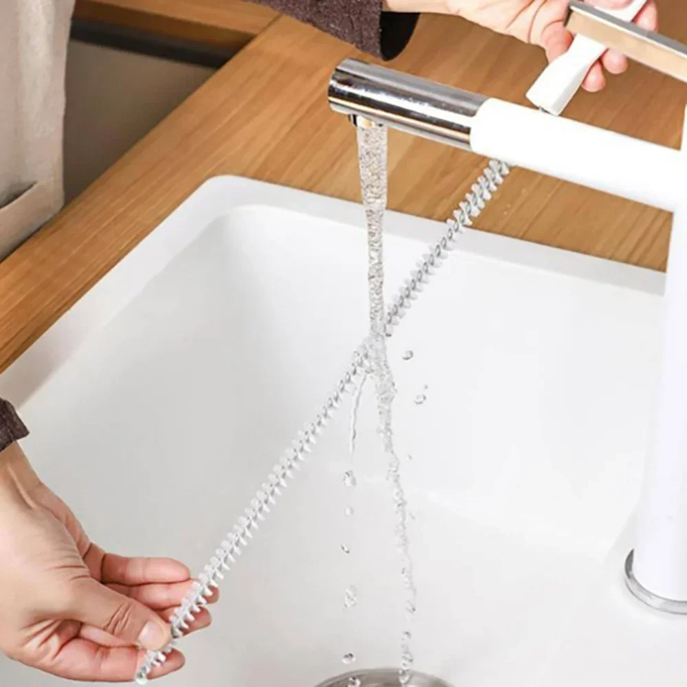 1 PC อ่างล้างจานแปรงทําความสะอาดท่อระบายน้ํา,ท่อระบายน้ํา Clog Remover, Bendable SINK Overflow ท่อระบายน้ําแปรงท่อระบายน้ําสําหรับห้องน้ําห้องครัว